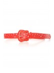 Ceinture Rouge avec en motif des étoiles blanches. Accessoire BG-P009 - 1