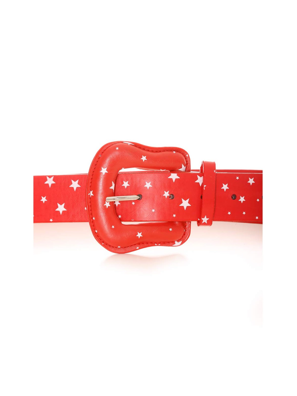 Ceinture Rouge avec en motif des étoiles blanches. Accessoire BG-P009 - 2