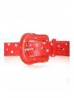 Ceinture Rouge avec en motif des étoiles blanches. Accessoire BG-P009 - 2