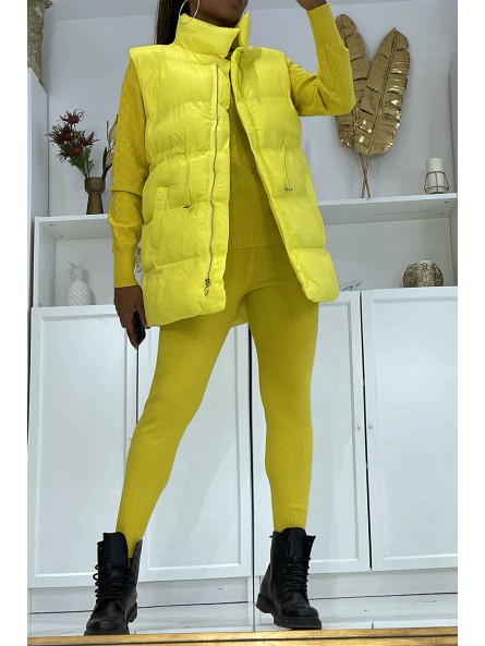 Ensemble d'hiver 3 pièces jaune doudoune et jogging côtelé

Style casual chic et cocooning - 1