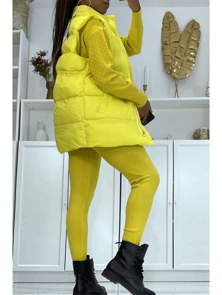 Ensemble d'hiver 3 pièces jaune doudoune et jogging côtelé

Style casual chic et cocooning - 2