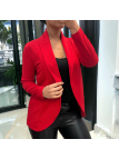 Veste Blazer rouge col châle avec poches. Blazer femme 1526 - 7