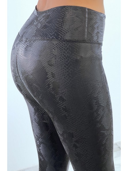 Legging noir effet 3D motif Python - 6